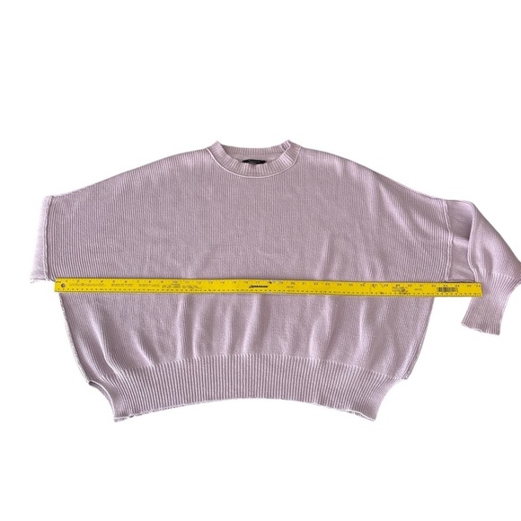 AE Studio American Eagle Oversized Ribbed Sweater Size Medium Lilac - Picture 3 of 5